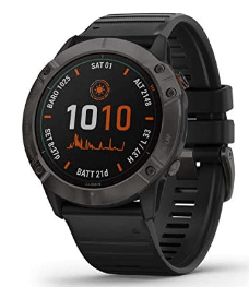 Best garmin watch for hiking Garmin Fenix 6X Pro Solar – Multisport GPS watch with Accurate Triple Sensor